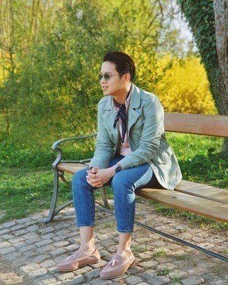 Какие пиджаки носить с розовой рубашкой с длинным рукавом мужчине