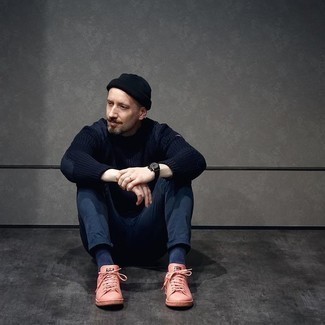 С чем носить розовые низкие кеды мужчине