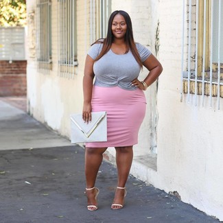 С чем носить розовую юбку