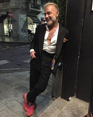 С чем носить розовые замшевые лоферы мужчине