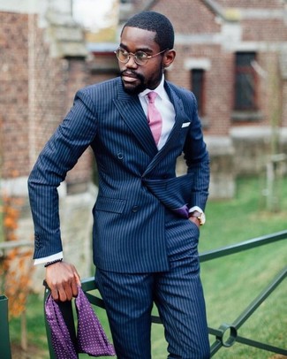 С чем носить розовый галстук мужчине