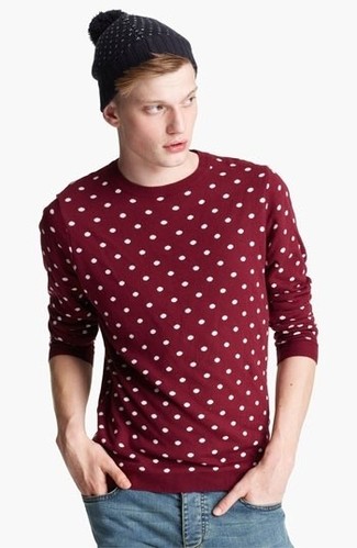 С чем носить шапку в горошек мужчине