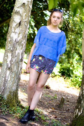 С чем носить шорты в горошек женщине