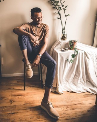 Как носить футболку-поло с туфлями дерби