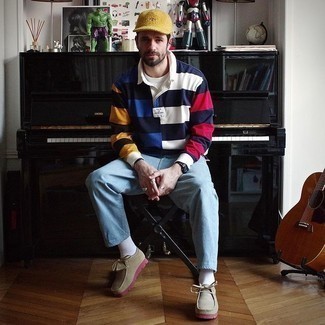 С чем носить свитер с воротником поло мужчине