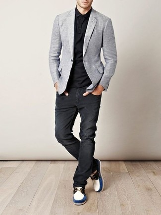 Как носить футболку-поло с зауженными джинсами мужчине