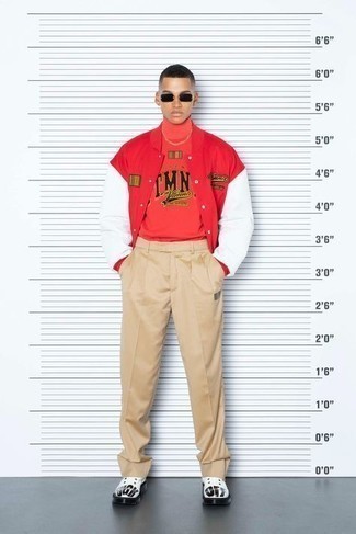 С чем носить туфли дерби с принтом