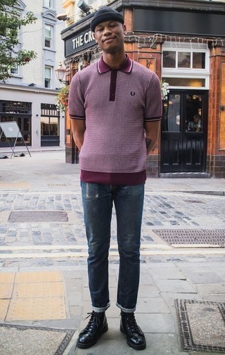 С чем носить футболку-поло с принтом мужчине