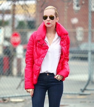 С чем носить куртку-пуховик женщине