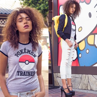 Как носить туфли с бомбером