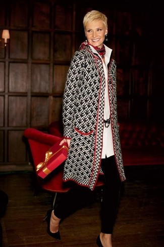 Как носить туфли с кардиганом