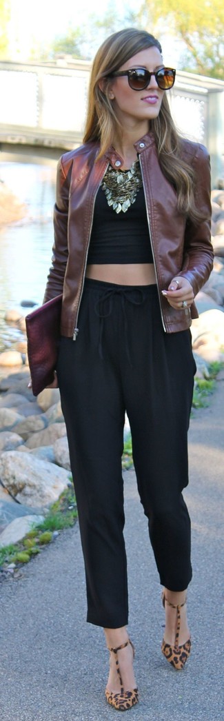 Как носить туфли с укороченным топом