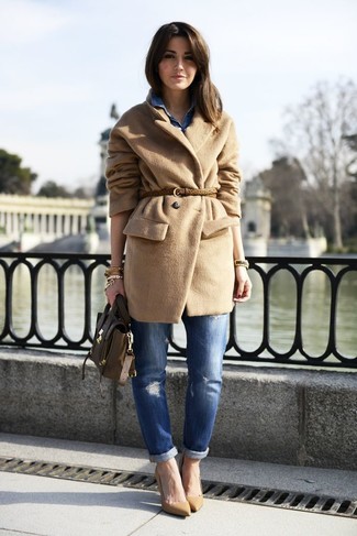 Как носить туфли с джинсовой рубашкой