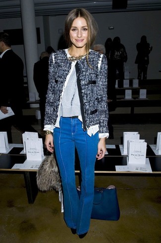 Как носить туфли с джинсами-клеш