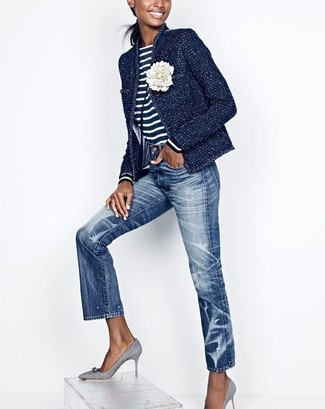 Как носить туфли с футболкой с длинным рукавом