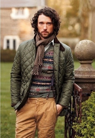 С чем носить стеганую полевую куртку