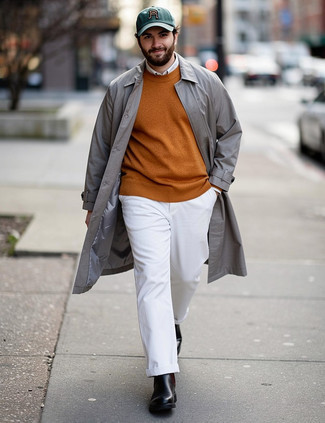 Как носить дождевик с брюками чинос