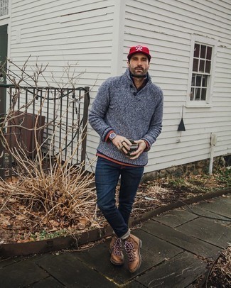 С чем носить красно-белую бейсболку мужчине