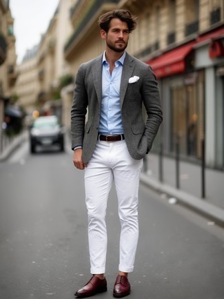 Какие пиджаки носить с красными брогами