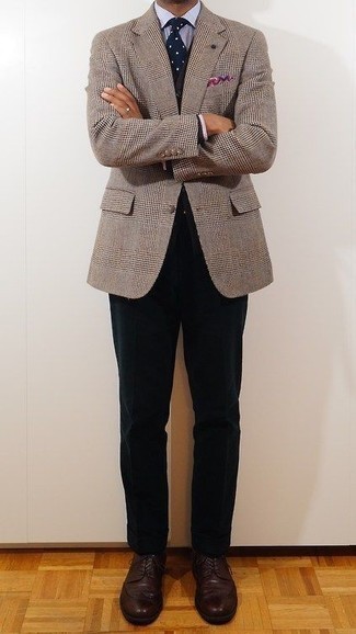 Какие пиджаки носить с красными брогами