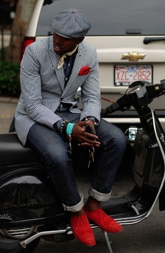 Какие джинсы носить с красными брогами