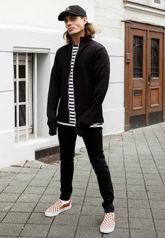 С чем носить красные слипоны из плотной ткани мужчине