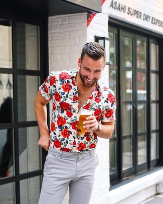 С чем носить красные часы из плотной ткани мужчине