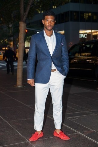 С чем носить красные мокасины мужчине