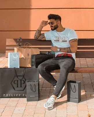 С чем носить красный кожаный ремень мужчине