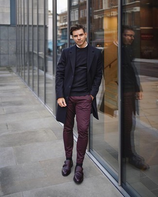 С чем носить красные кожаные монки с двумя ремешками