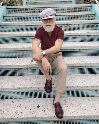 Какие брюки чинос носить с красными лоферами