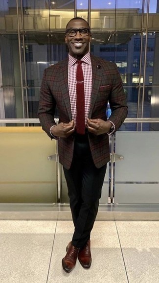 Какие пиджаки носить с красными оксфордами