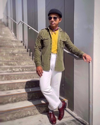 С чем носить красные оксфорды