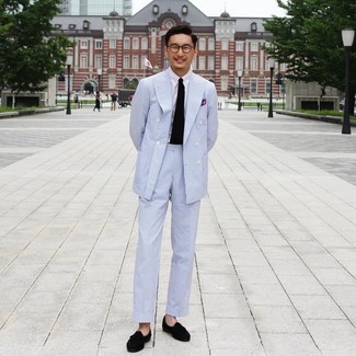 С чем носить красный нагрудный платок с принтом