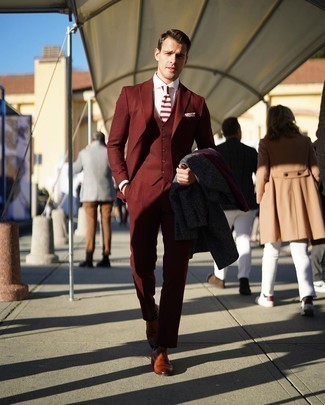 Какие оксфорды носить с красным костюмом