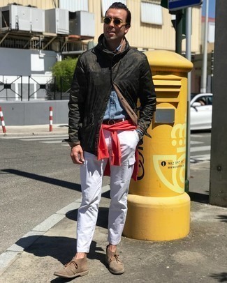 С чем носить красный свитшот мужчине