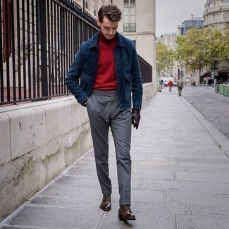 Какие туфли дерби носить с красной водолазкой