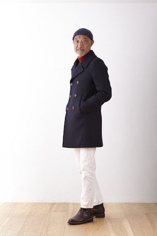 Какие ботинки дезерты носить с красной водолазкой