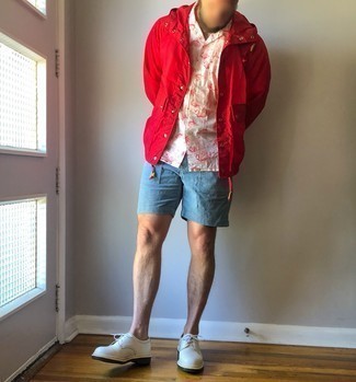 С чем носить красную ветровку мужчине