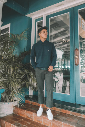 С чем носить свитер с отложным воротником