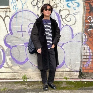 Как носить дубленку с джинсами мужчине