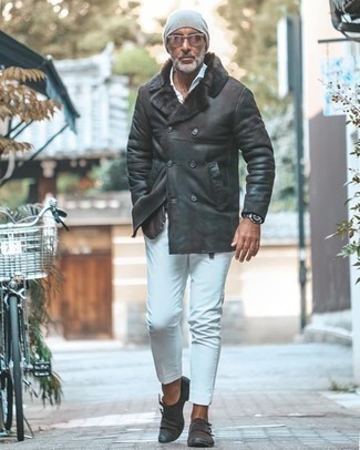 С чем носить дубленку мужчине