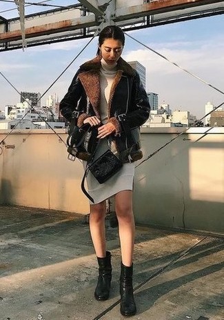 С чем носить короткую дубленку женщине