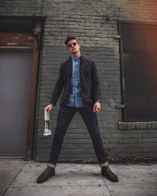 Как носить куртку-рубашку с топсайдерами