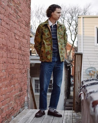 Как носить куртку-рубашку с топсайдерами