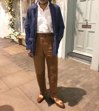 Как носить куртку-рубашку с брогами