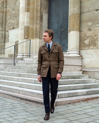 Как носить куртку-рубашку с кардиганом мужчине