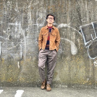 Как носить куртку-рубашку с ботинками дезертами