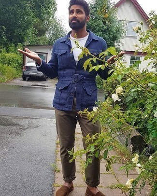 Как носить куртку-рубашку с эспадрильями мужчине