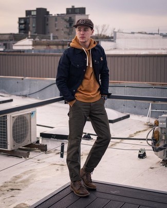 Как носить куртку-рубашку с худи мужчине